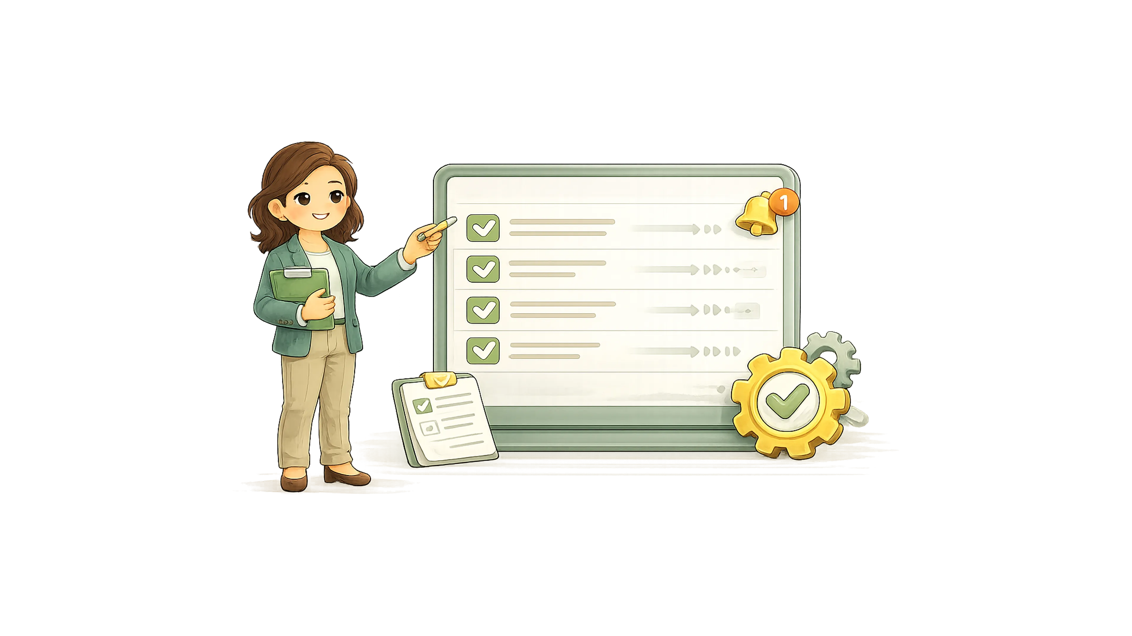 Digital checklist automation in childcare software